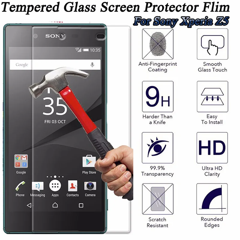 Для Sony Z5 Dual E6603 E6633 E6653 9H Твердость Премиум Закаленное стекло Защитная пленка для