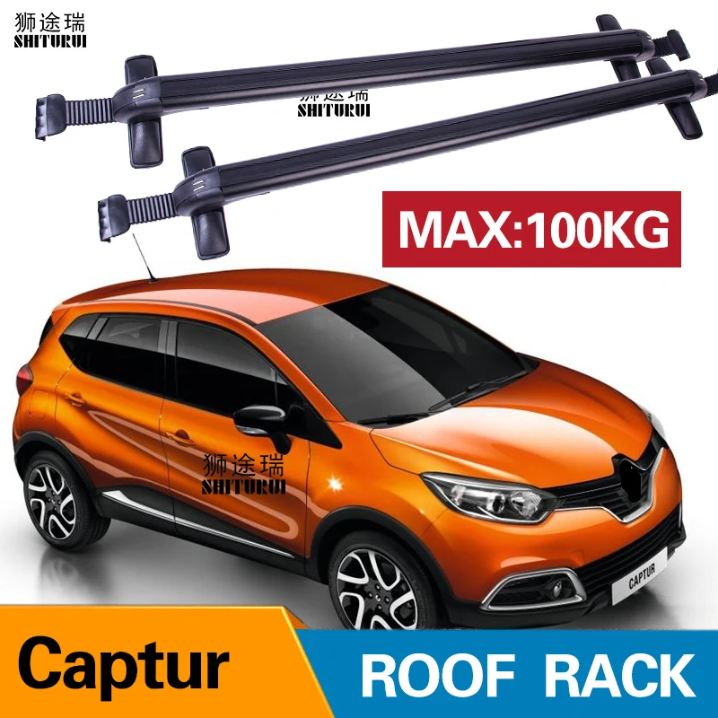 2 шт штанги на крышу для RENAULT Captur SUV 2013+ алюминиевый сплав боковые штанги поперечные рельсы багажник на крышу багажа