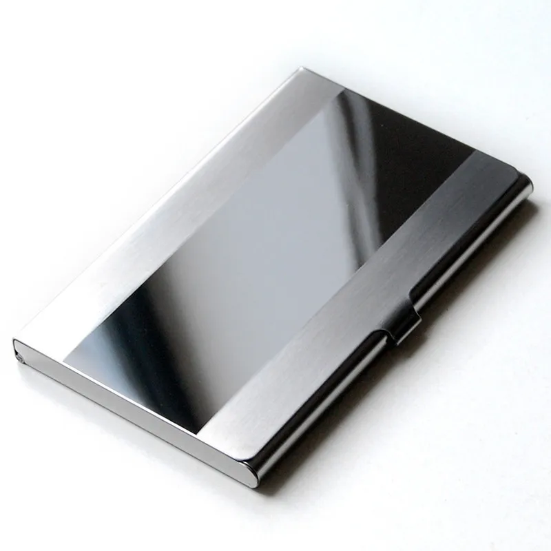 Waterproof Stainless Steel Silver Aluminium Metal Case Box Business ID Name Credit Card Holder Cover namecard cardcase