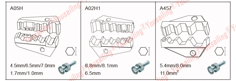 Обжимной инструмент челюсти обжимной рот собирает обжимные аксессуары
