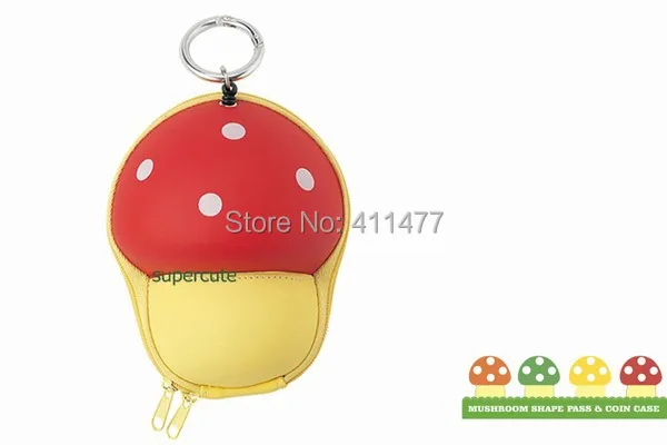 Новые гриб форма пройти и портмоне половина круг мини кошелек милый 5 шт.|wallet