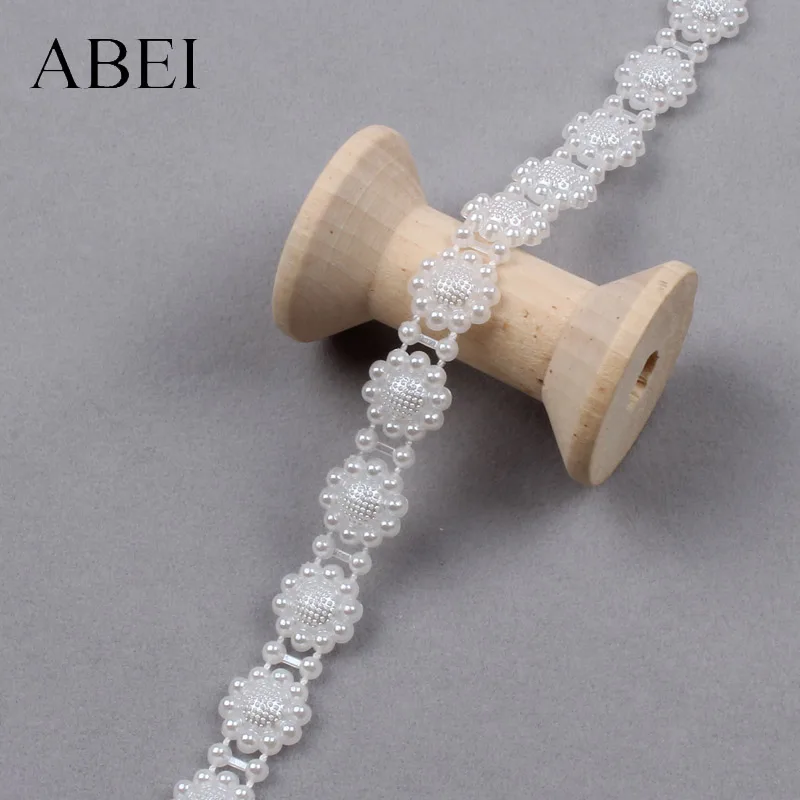 Кружевная лента с бусинами для свадебной вечеринки рукоделия аксессуары шитья