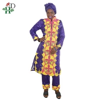 hd african dresses pants 2 piece set women traditional clothes suit bazin riche dashiki long shirt women clothing 2022 headwrap
