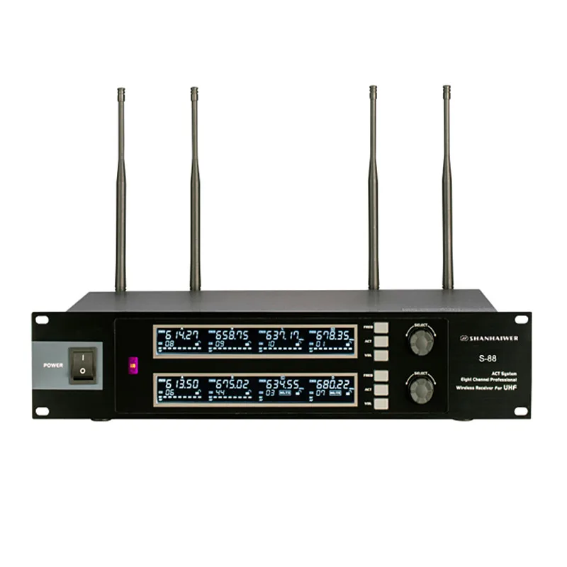 UHF 8 каналов аудио беспроводной микрофон с ручной и зажим для галстука mic