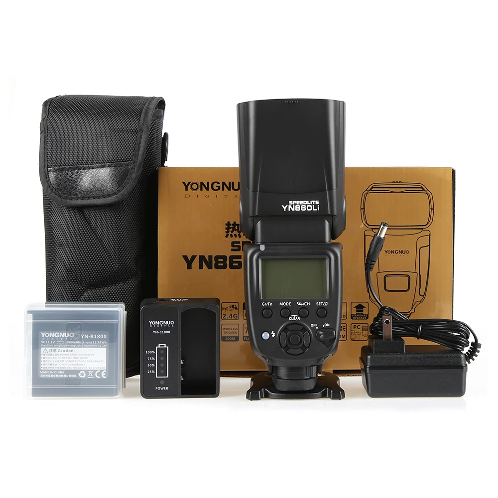 YONGNUO YN860Li Lithium Flash Speedlite 1800mAh Wireless Falsh Light for YN560III YN560IV YN660 YN968N Trigger YN560TX-II | Электроника