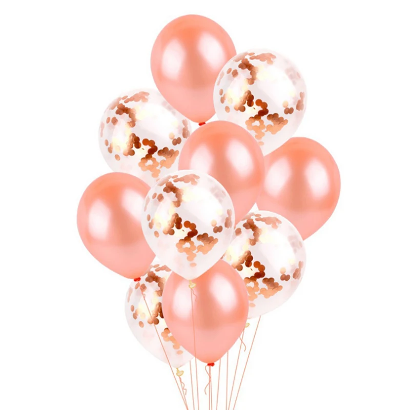 Звезда розового золота в форме сердца воздушные гелиевые шары свадебное