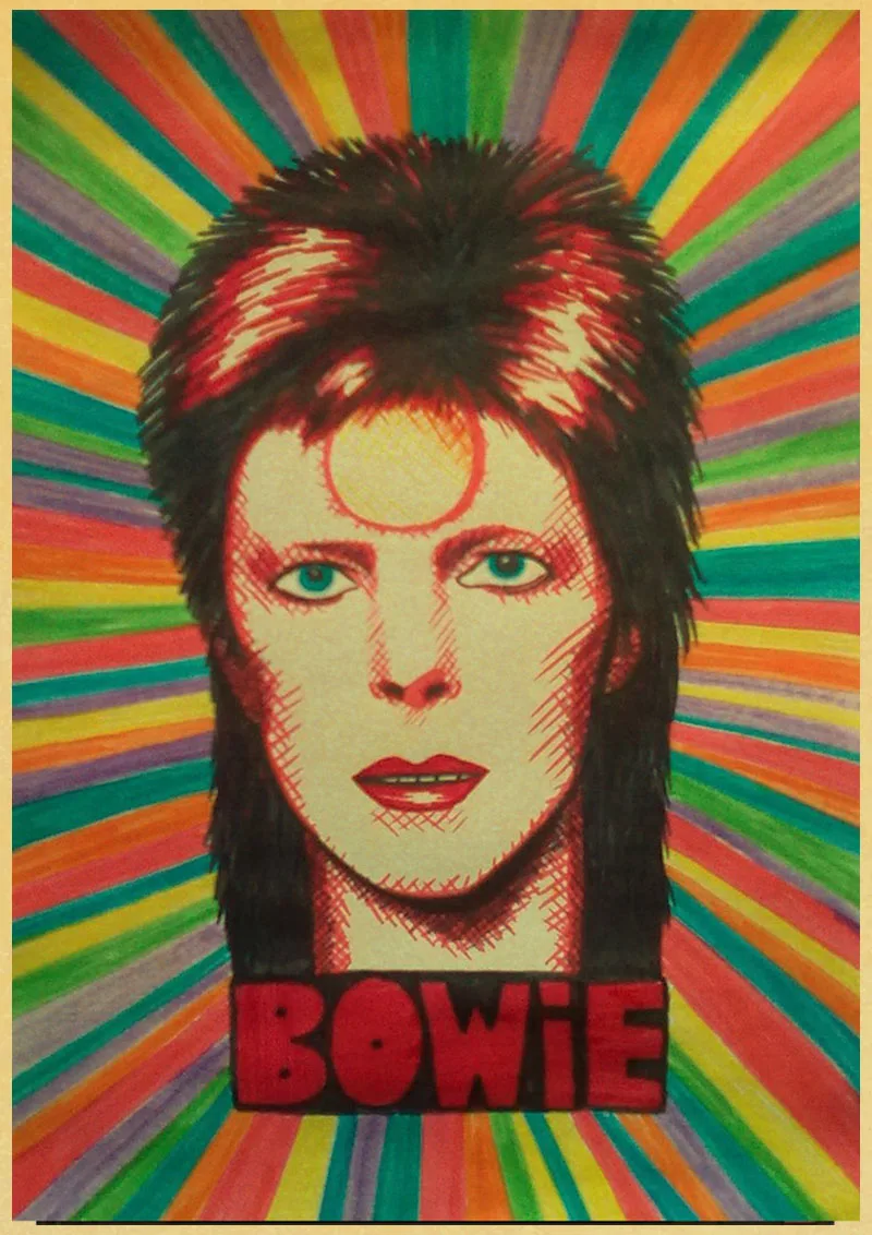 ВИНТАЖНЫЙ ПЛАКАТ DAVID-BOWIE художественный Печатный Ретро плакат домашний декор комнаты декоративная живопись винтажная Настенная картина