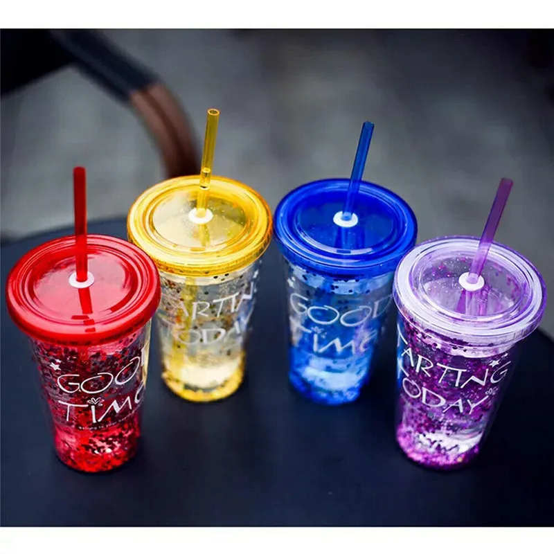Smooth Milk Shake Smoothie напиток бутылка для воды Мода портативный пластик Лето со льдом кофе сок бутылочки чашка с соломинкой 450 мл Лидер продаж