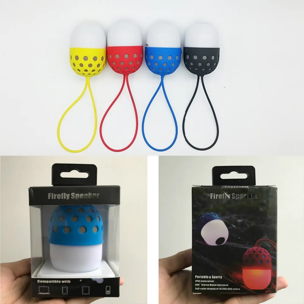 Новинка 2017 беспроводные Bluetooth колонки светлячки цветные яркие светодиодные огни
