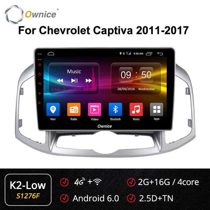 S1276 K2-Low Ownice K1 K2 K3 K5 K6 Android 9,0 Octa Core автомобиля gps-навигация, dvd-плеер для Chevrolet Captiva 2011- радио 2Din Авто Navi - Цвет: S1276 K2-Low