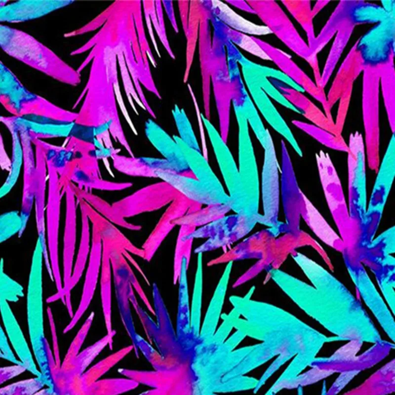 3D фотообои на заказ современные яркие тропические растения листья обои для