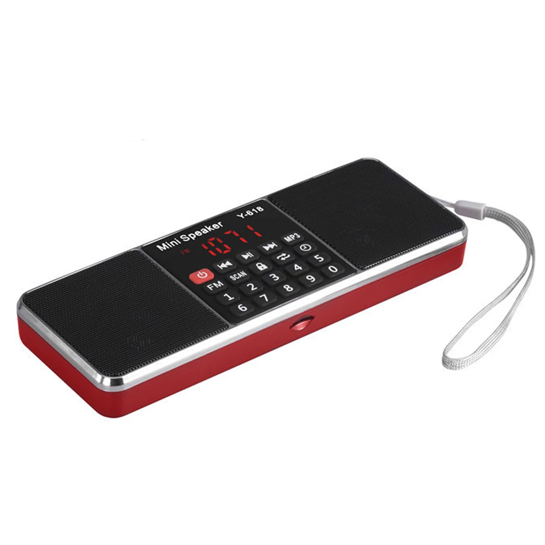 Портативный L-288 цифровой радио AM/FM двойной Bluetooth колонки Громкая связь 3,5 мм AUX линейный вход MP3-плеер TF/SD карта светодиодный экран