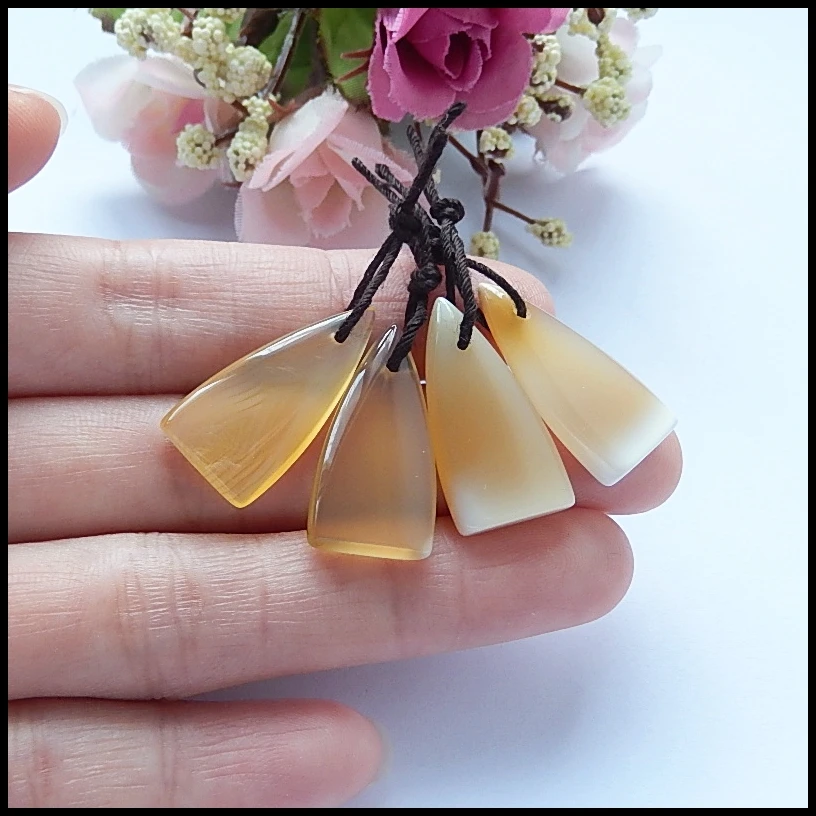 2 pairs Natural Gemstone Red Agate Fashion women earring beads Semiprecious stone Jewelry 24x12x5mm 4.2g 24x12x4mm 4g | Украшения и