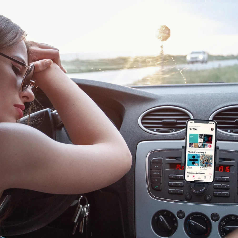 Mpow Qi Fast Wireless Car Phone Mount CD Slot 10W 7.5W 5W Auto Charging Powers For iPhone XR XS 8 8Plus Samsung S9 S8 S7 S6/edge |