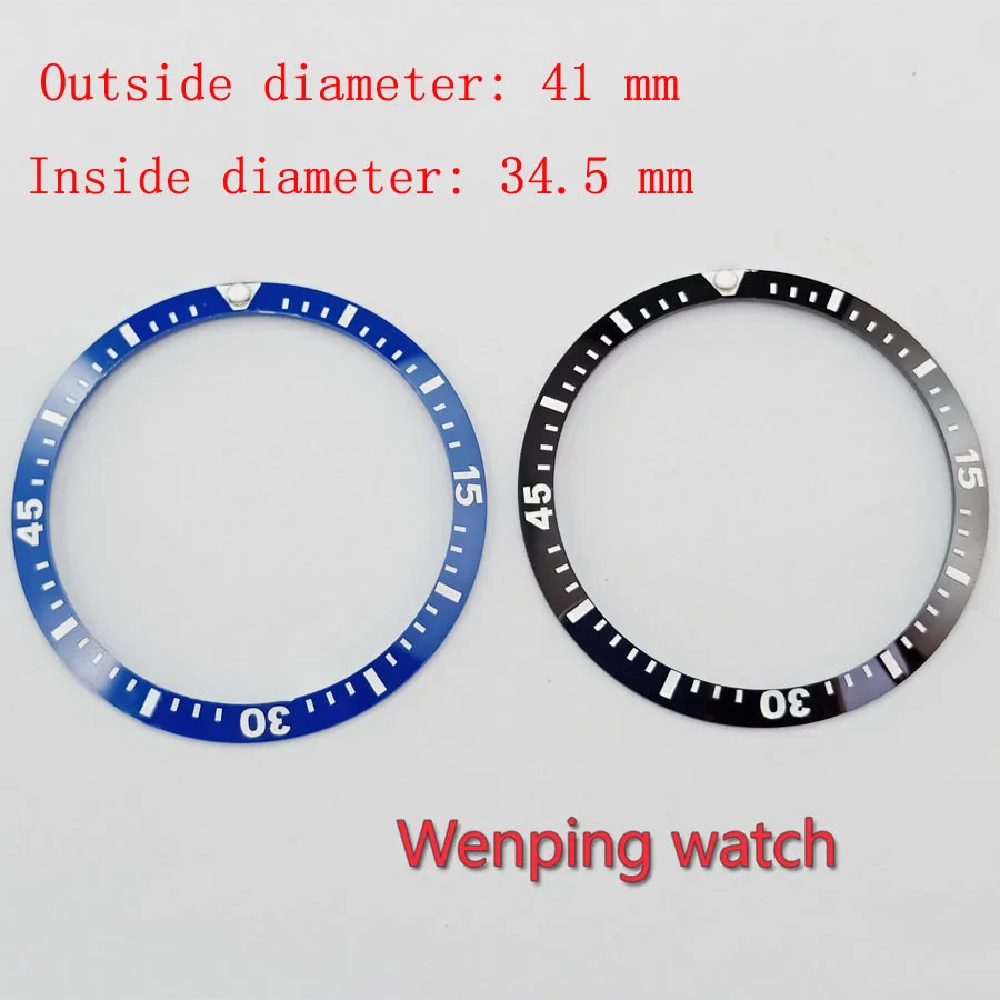 

41mm Blue/Black Ceramic Bezel insert Watch Parts Fit Men's WristWatch P789