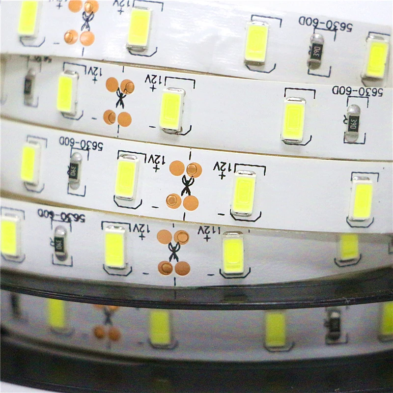 Светодиодная лента 5630 Водонепроницаемая ip65 ip30 12v 300led 5m холодный белый теплый