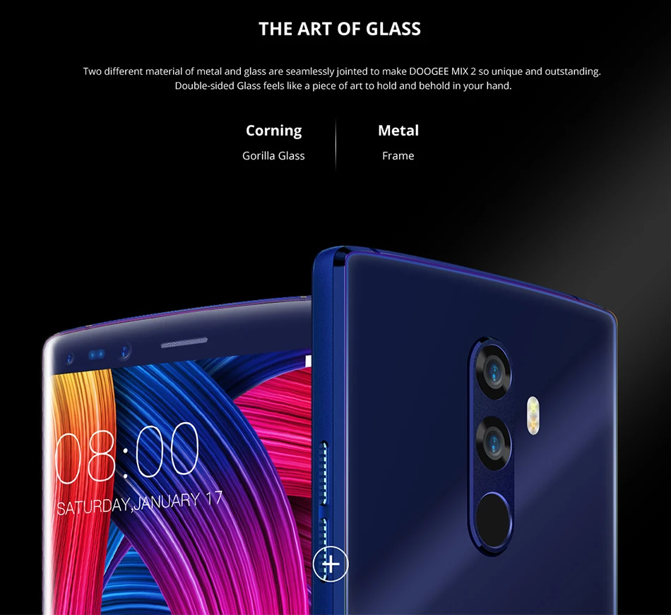 Быстрая DOOGEE Mix 2 5,9" 18:9 FHD+ смартфон P25 Восьмиядерный 16 МП 4060 мАч 6 ГБ+ 64 Гб разблокировка 4G мобильный телефон