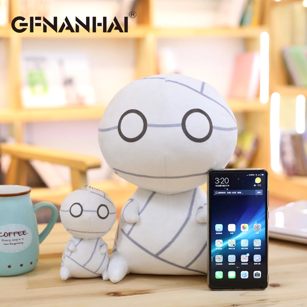 1 шт. 12 см Kawaii Big Eyes Mini Mummy плюшевый брелок игрушка мягкое аниме как держать мумию