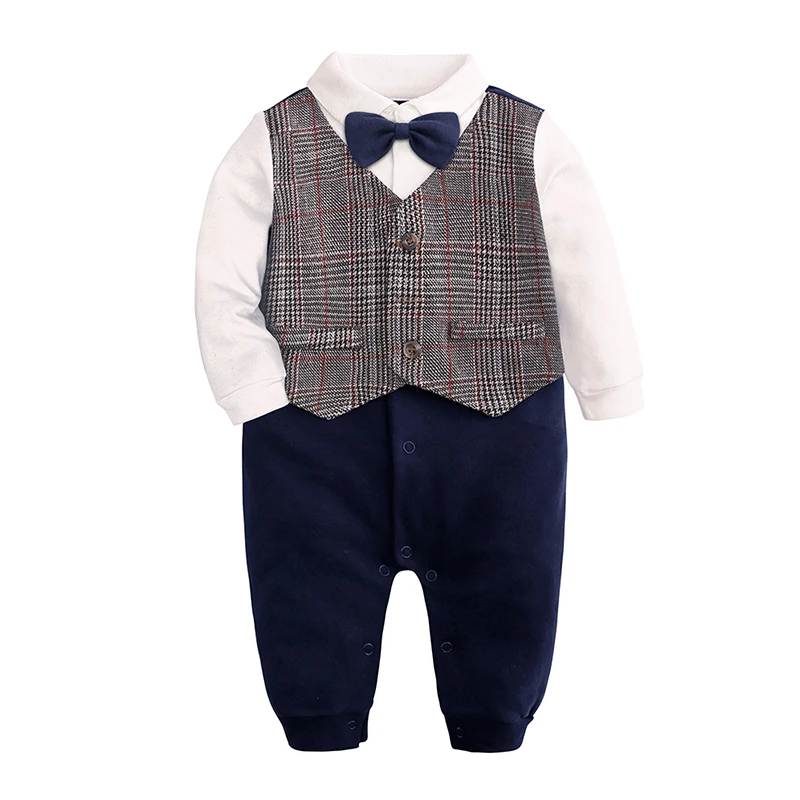 Комбинезоны для маленьких джентльменов сезон весна-осень Roupas мальчиков Одежда