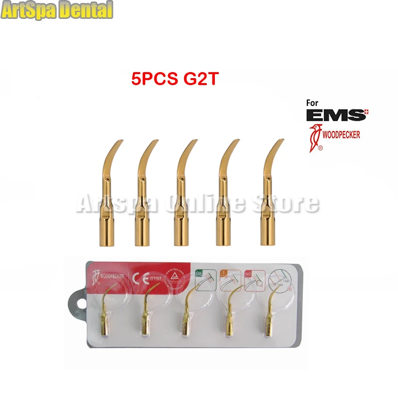 

5 pcs G2T Dental Piezo Ultrasonic Scaler Tips Compatible EMS