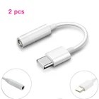 2 шт. USB Type-C штекер 3,5 мм разъем гнездо USBC Тип C к 3,5 наушников аудио Aux кабель адаптер конвертер для Huawei Leeco Le Eco