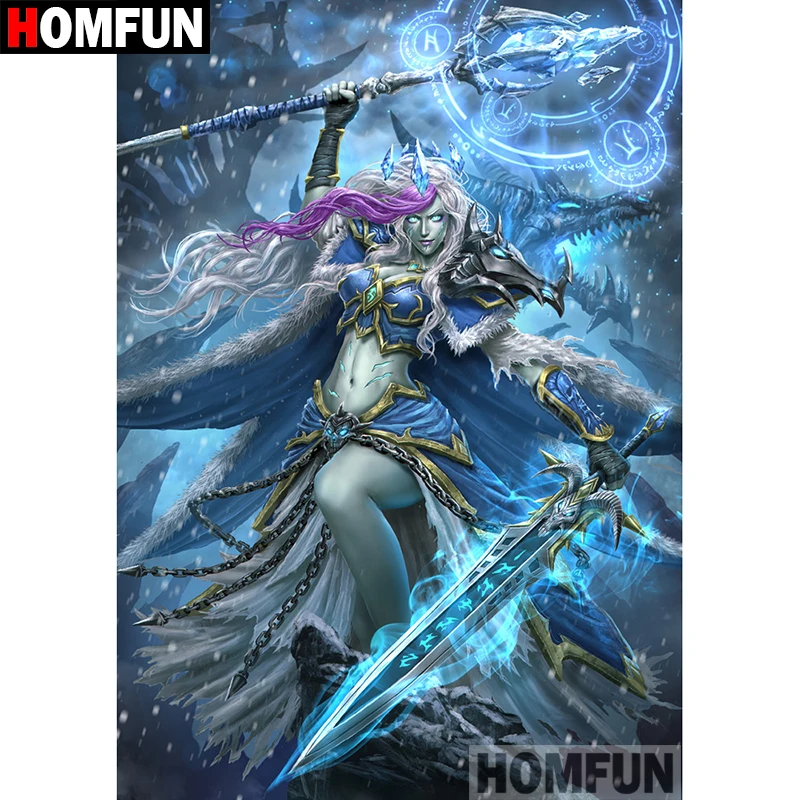 Алмазная 5D картина HOMFUN сделай сам полноразмерная/круглая вышивка мультяшный