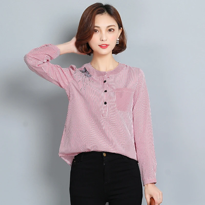 Горячая Распродажа весна 2020 новая однотонная полосатая рубашка корейский стиль