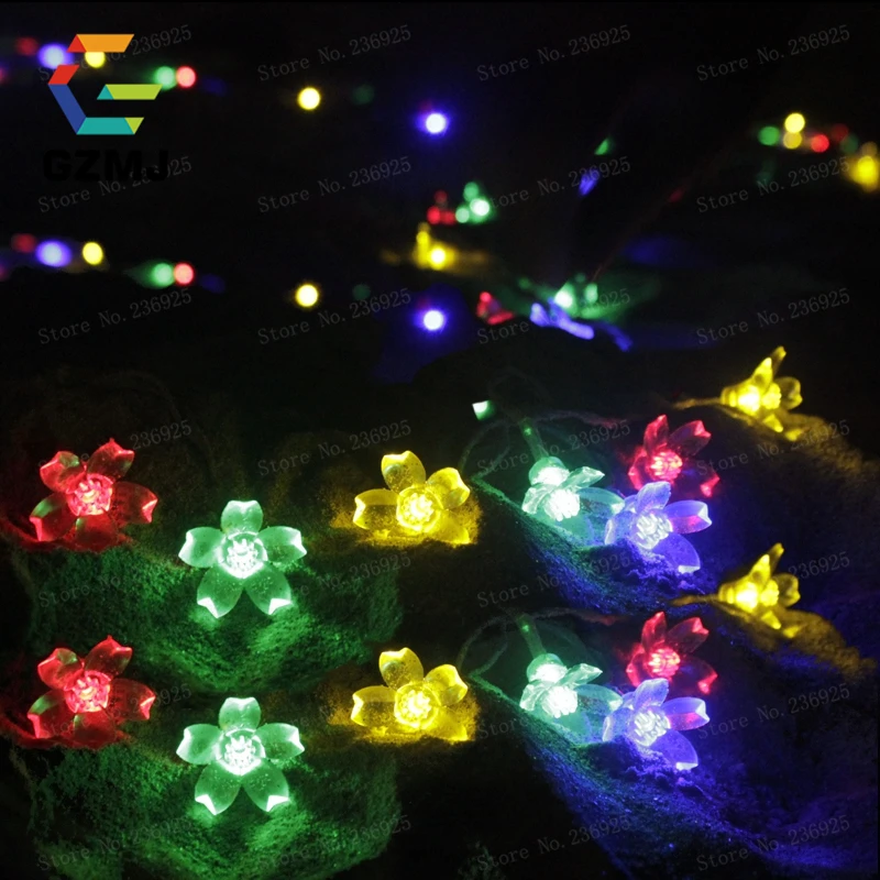 Водонепроницаемая светодиодная уличная гирлянда на проводе Рождественский