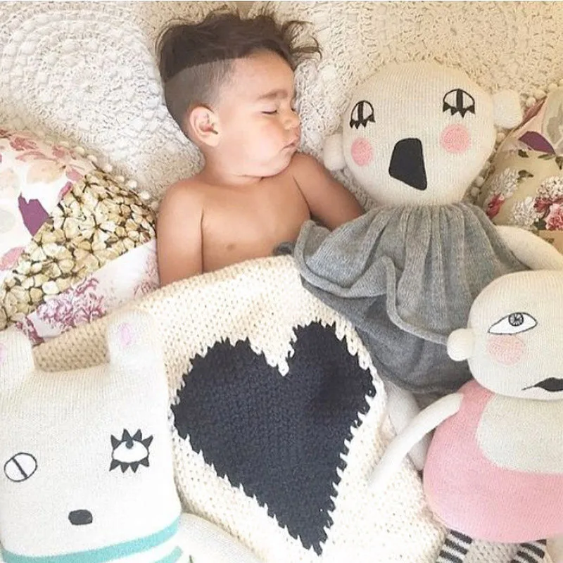 Детское одеяло в форме сердца пеленка для детской коляски корзины кровати