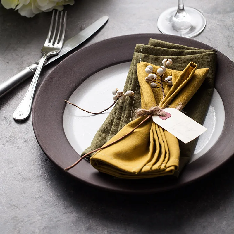 Салфетки из хлопка и льна 2 шт./лот 41*41 см|linen napkins|table napkinwedding table napkin |
