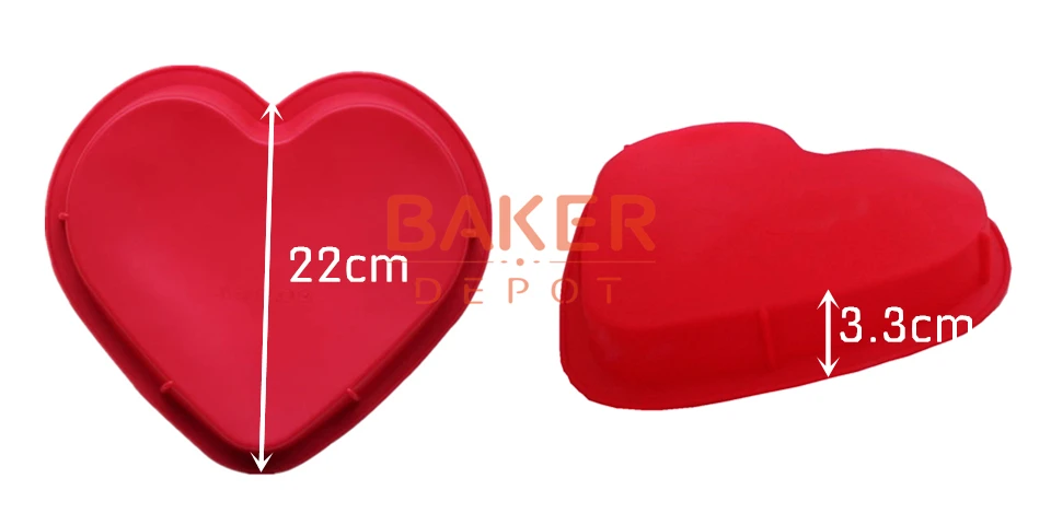 BAKER DEPOT силиконовая форма-сердце для торта Кондитерская выпечка жаропрочная посуда для пиццы инструмент в форме сердца большая форма торта для хлеба и выпечки формы для десертов