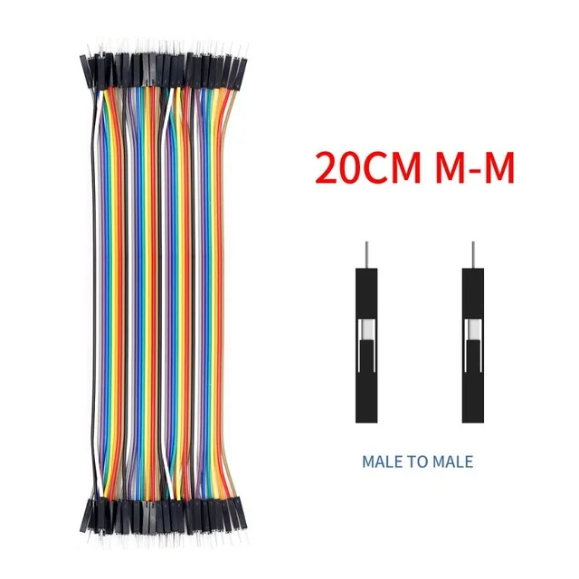 20CM M-M 40PIN 10 см 20 см 30 см Dupont линия мужчин и женщин Перемычка Dupont провод кабель для arduino DIY KIT - Цвет: 20CM M-M