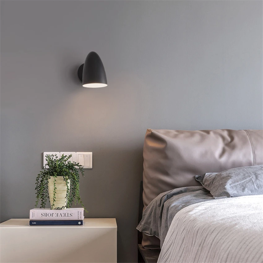 Современный дизайн металлический абажур светодиодный настенный светильник E27