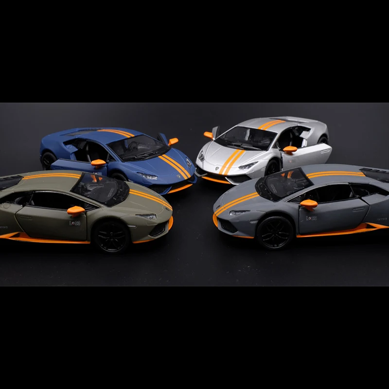 Kinsmart, 1:36, Huracan, LP610-4, AV10, спортивный автомобиль, литая под давлением, модель автомобиля, игрушка с откидной спинкой для детей, подарки, коллекция игрушек