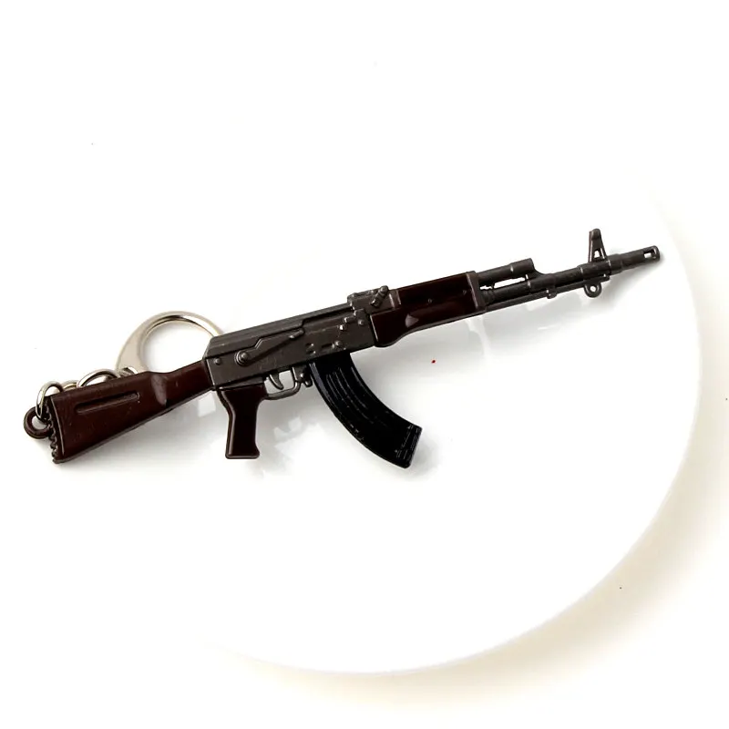 AK47 Игровой симулятор брелок в виде оружия мужской мини M4A1 AK47 мужской брелок пистолет автомобильный брелок кабель UL AWM снайперской винтовки, ювелирное изделие, подарок - Цвет: AK47