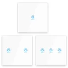 86 настенный сенсорный передатчик беспроводной пульт дистанционного управления RF панель из закаленного стекла со светодиодом для высветильник еля света лампы 433 МГц EV1527 KTNNKG