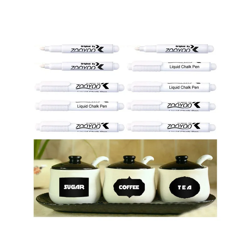 Маркеры в виде жидких мелков для письма 10 шт. | Канцтовары офиса и дома