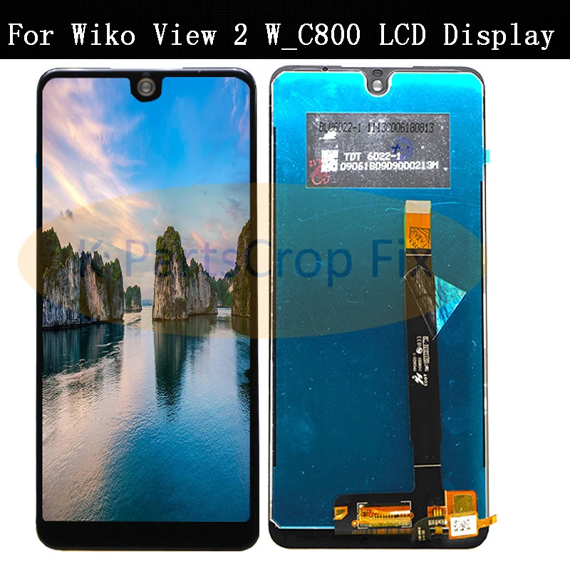 Для Wiko View 2 w_c800 ЖК-дисплей с сенсорным экраном дигитайзер Аксессуары для мобильных телефонов Wiko View 2 lcd W_C800 ЖК-дисплей