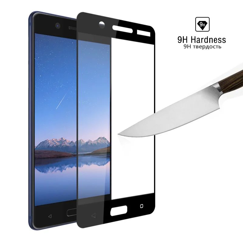 Взрывозащищенное Закаленное стекло для Nokia 5 Жесткая Защитная стеклянная пленка