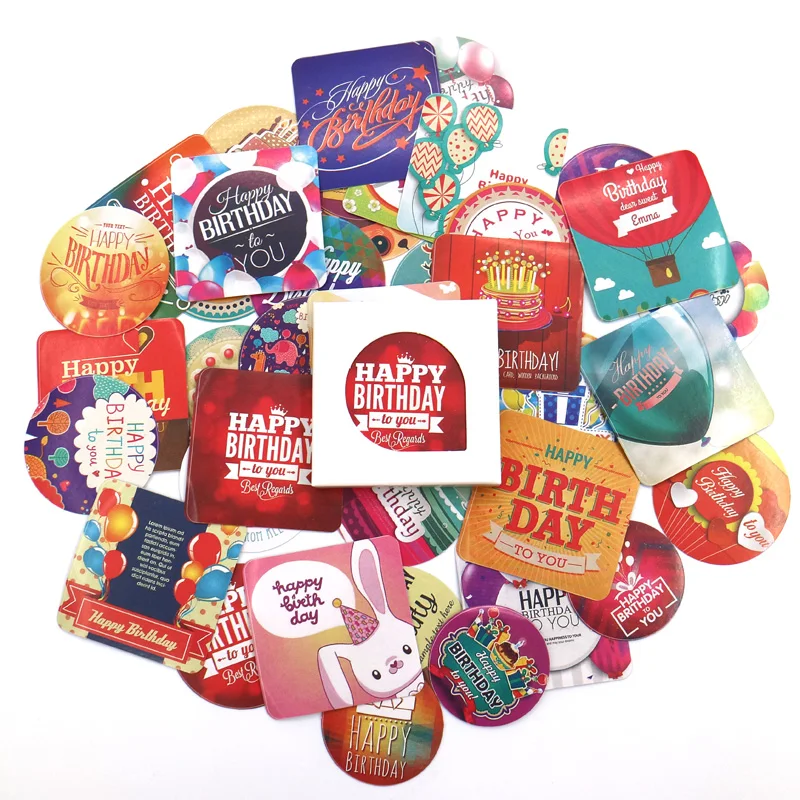 Креативные кавайные наклейки на день рождения в корейском и японском стиле