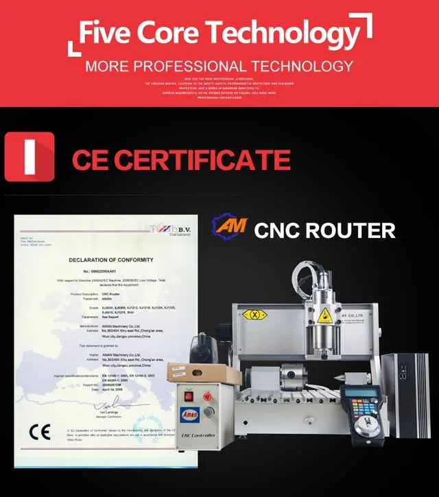1.5kw spindle+ 2.2kw VFD CNC Router CNC6040, Ball screw CNC 6040 engraving