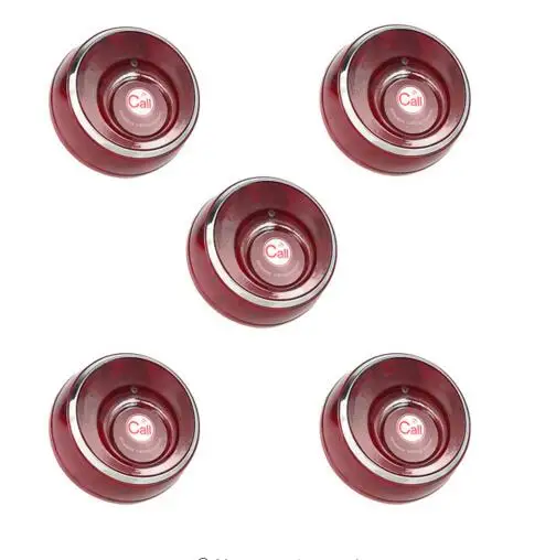 5 шт. беспроводной пейджер Кнопка Ресторан вызова передатчик система для кафе