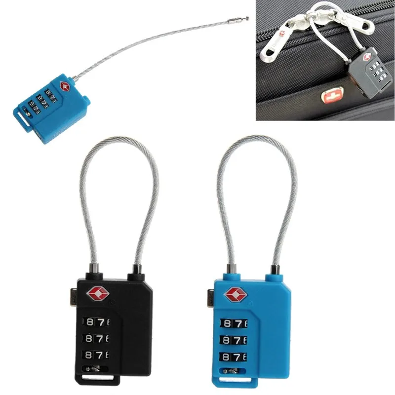 1PC TSA сбрасываемый 3 цифры Комбинации чемодан для путешествий сумка Пароль