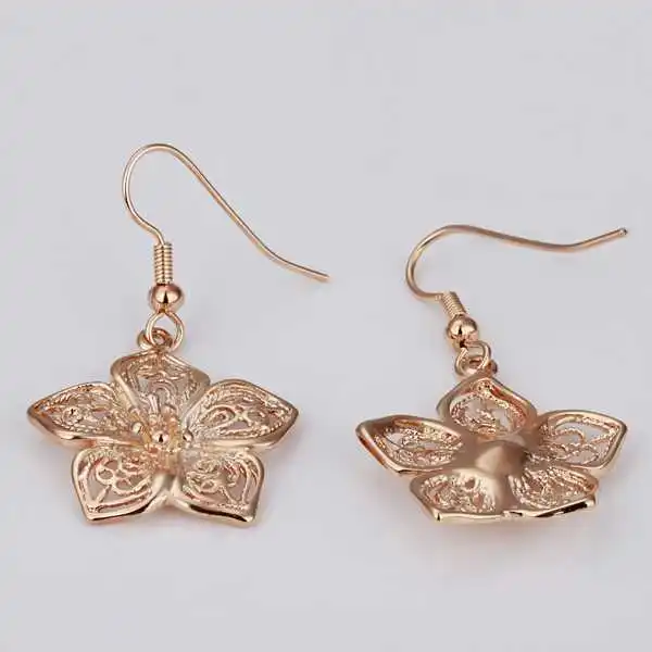 Оптовая продажа серебро/розовое золото цвет серьги пять цветов hueco brinco Винтажные