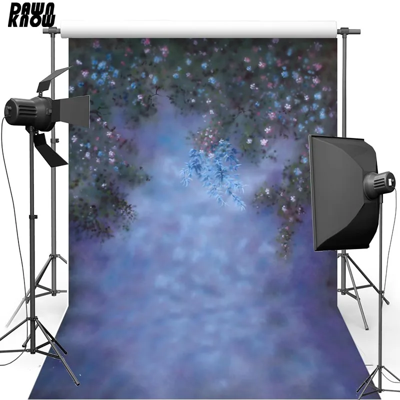 

DAWNKNOW Floral Vinyl Photography Background For Baby Texture New Fabric Polyester Backdrops For Wedding Photo Studio lv276