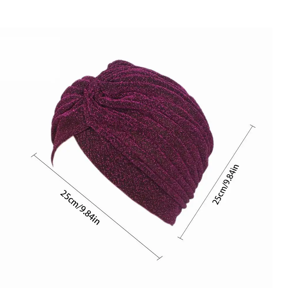 Золотая яркая шелковая индийская шляпа модная женская тюрбан головной убор