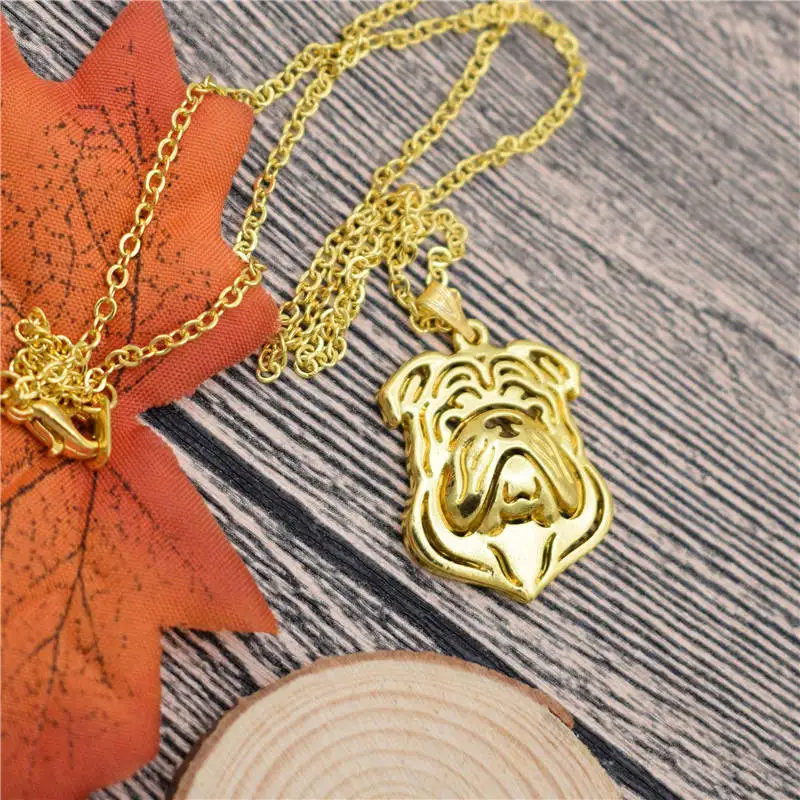 LPHZQH Fashion Cartoon Necklace Puppy Dog Metal Alloy English Bulldog Choker Pendant For Women Collares Jewelry Gift | Украшения и