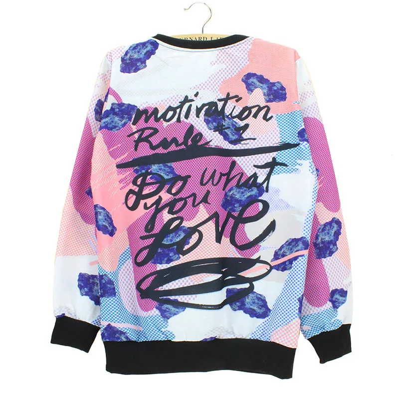 Модный женский спортивный костюм свитшот с длинным рукавом и надписью новинка 2015