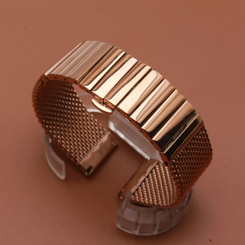 Ремешок для часов 18 мм 20 22 высококачественный браслет из нержавеющей стали с