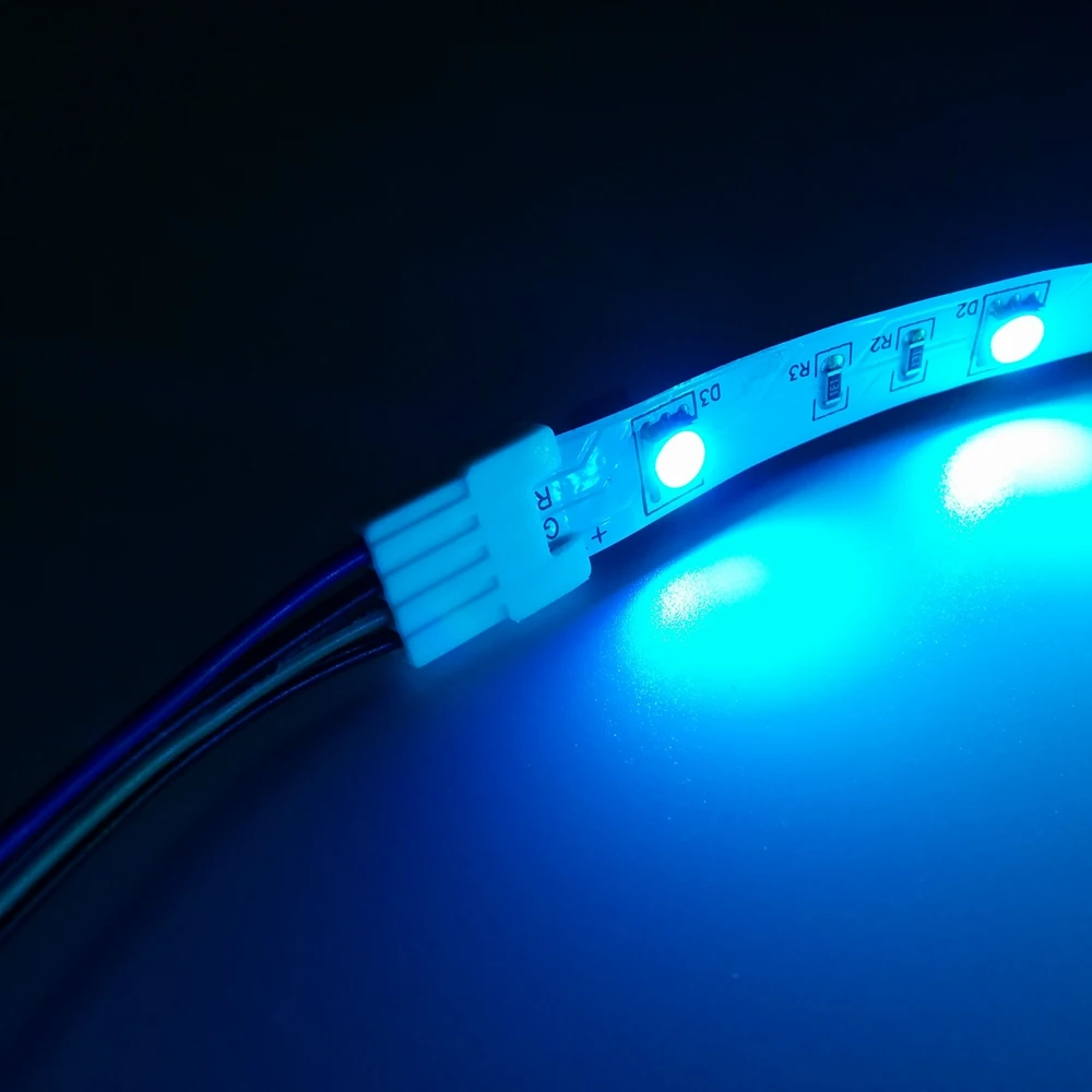 5 шт./лот 2-контактный 3-контактный 4-контактный тонкий светодиодный RGB-разъем для 8